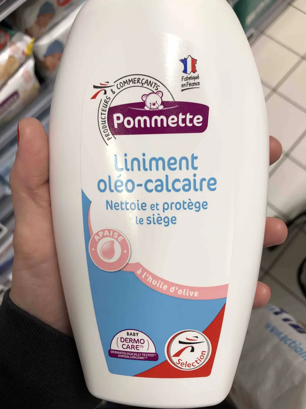 POMMETTE - liniment oleo-calcaire à l'huile d'olive