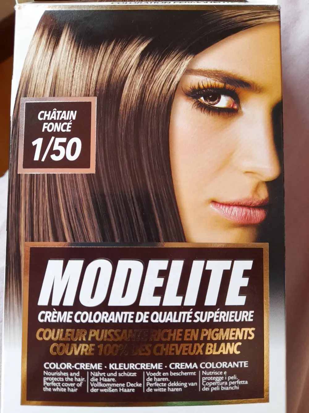 MODÉLITE - Crème colorante de qualité supérieure châtain foncé 1/50