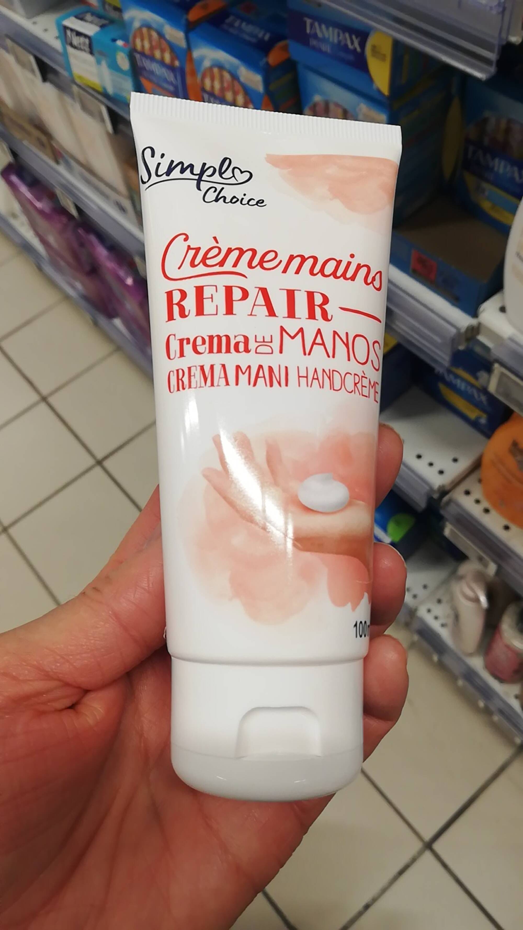 SIMPLY CHOICE - Repair - Crème mains