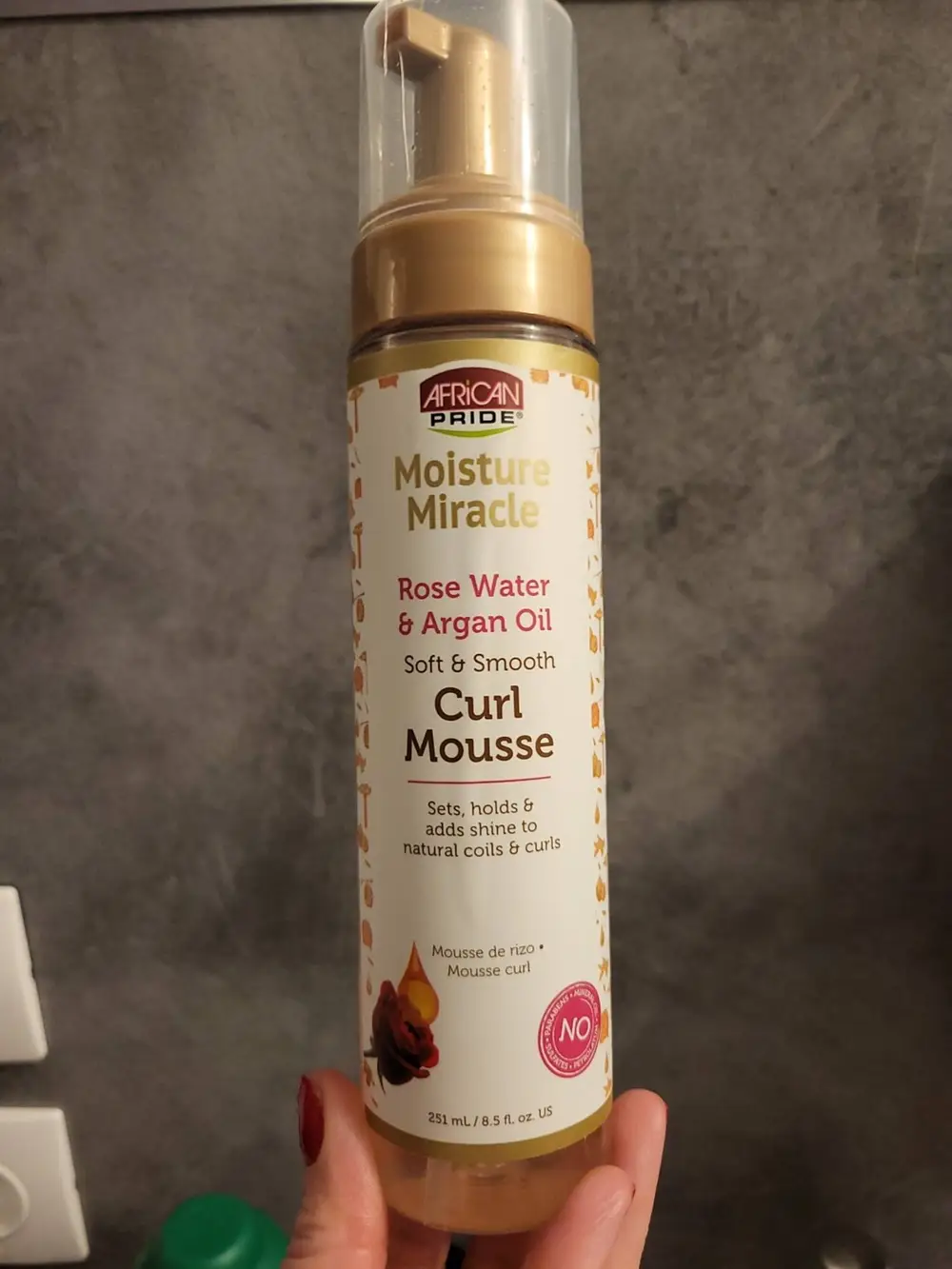 AFRICAN PRIDE - Moisture miracle - Curl mousse rose & argan oil