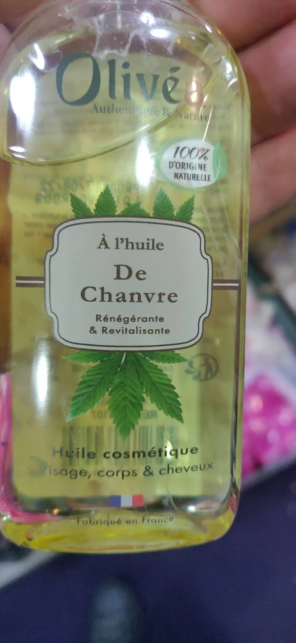 OLIVÉA - Huile cosmétique à l'huile de chanvre 