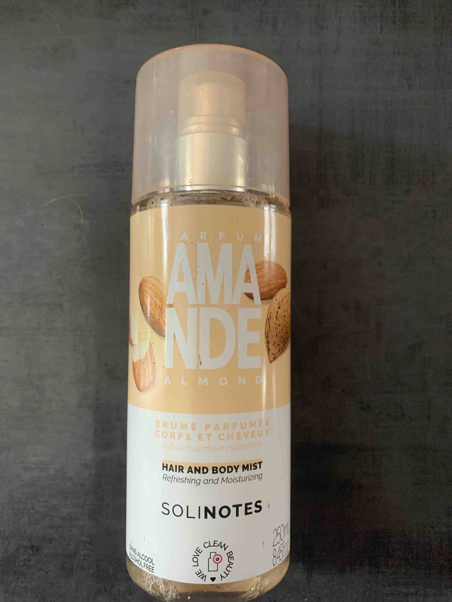 SOLINOTES - Amande - Brume parfumée corps et cheveux