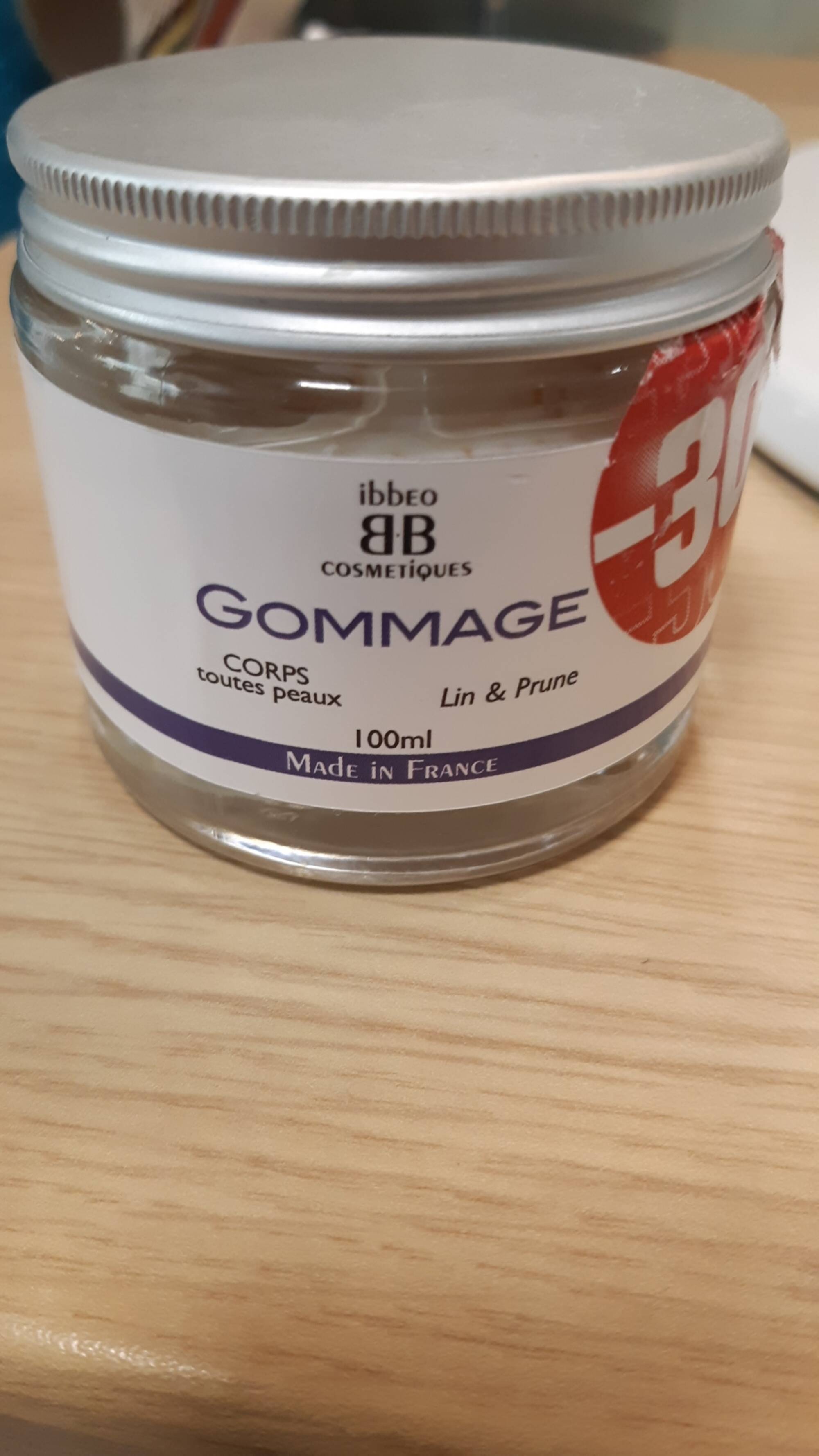 IBBEO COSMÉTIQUES - Gommage corps lin & prune