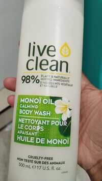 LIVE CLEAN - Nettoant pour le corps apaisant huile de  monoï