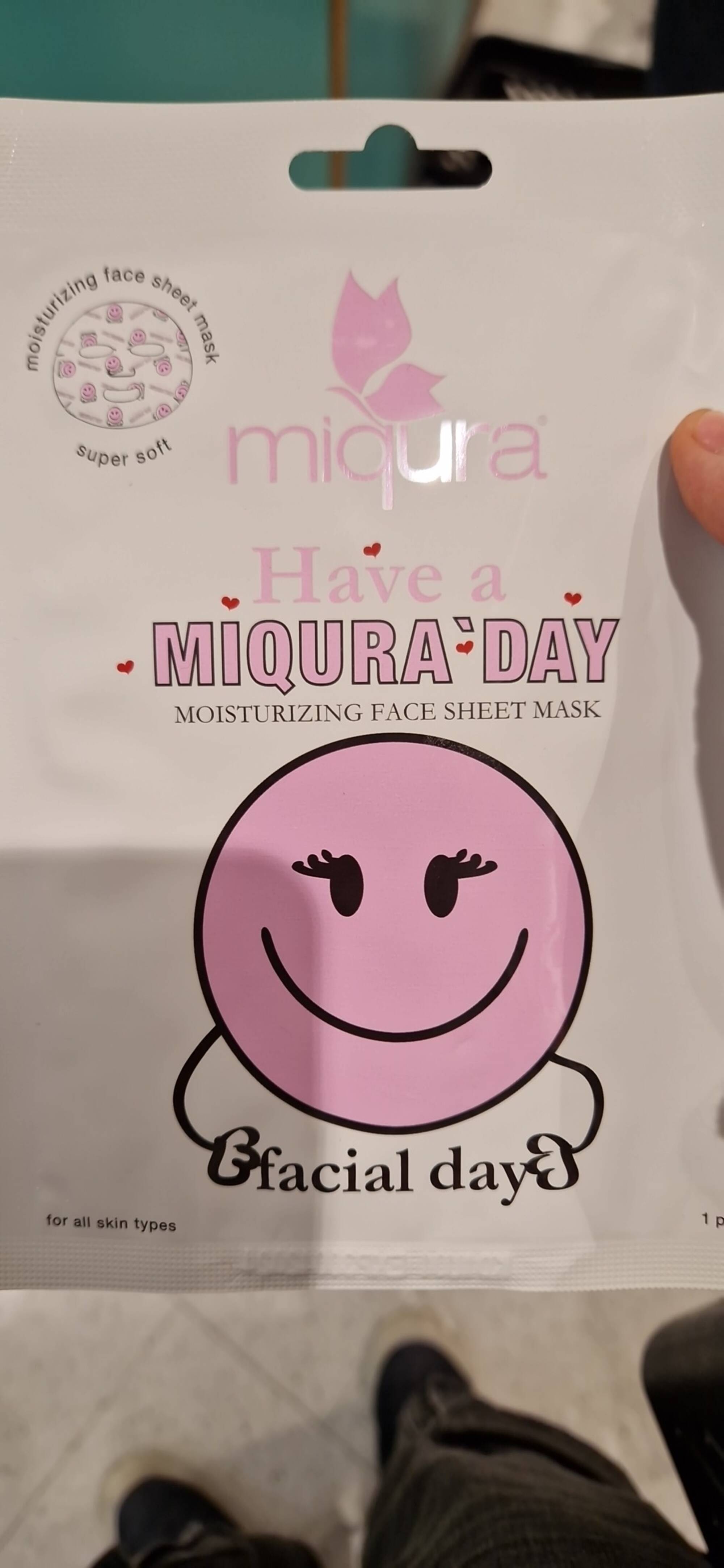 MIQURA - Have a miqura day - Moisturizing face sheet mask