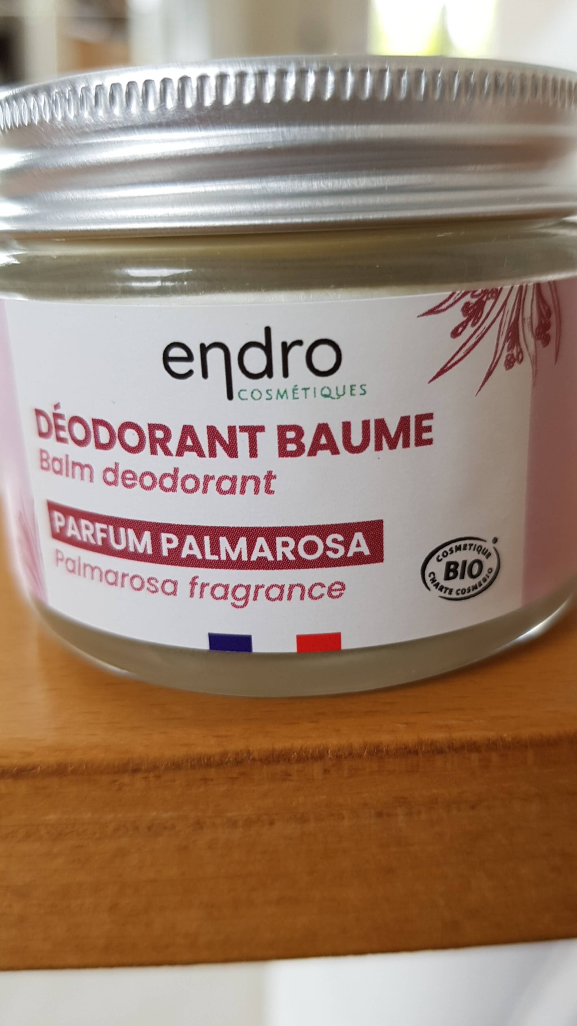 ENDRO COSMETIQUES - Déodorant baume parfum palmarosa