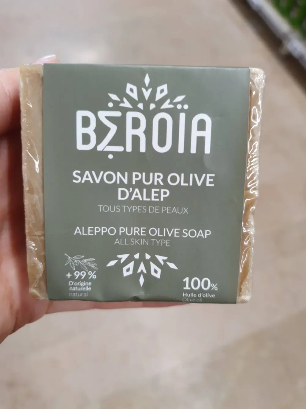 BEROIA - Savon pur olive d'Alep 