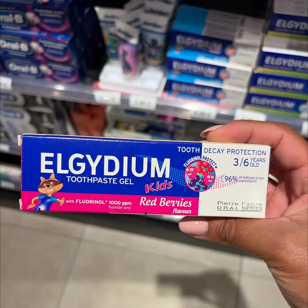ELGYDIUM - Toothpaste gel kids 3/6 years red berries flavour