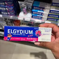 ELGYDIUM - Toothpaste gel kids 3/6 years red berries flavour