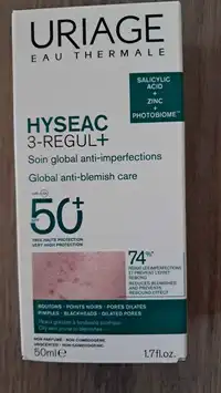 URIAGE - Hyseac 3-regul+ - Soin global anti-imperfections SPF 50+