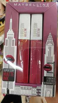 MAYBELLINE NEW YORK - Super stay matte ink - 2 encres à lèvres ultra mates