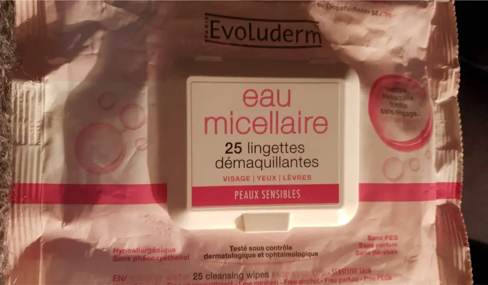 EVOLUDERM - Eau micellaire - Lingettes démaquillantes