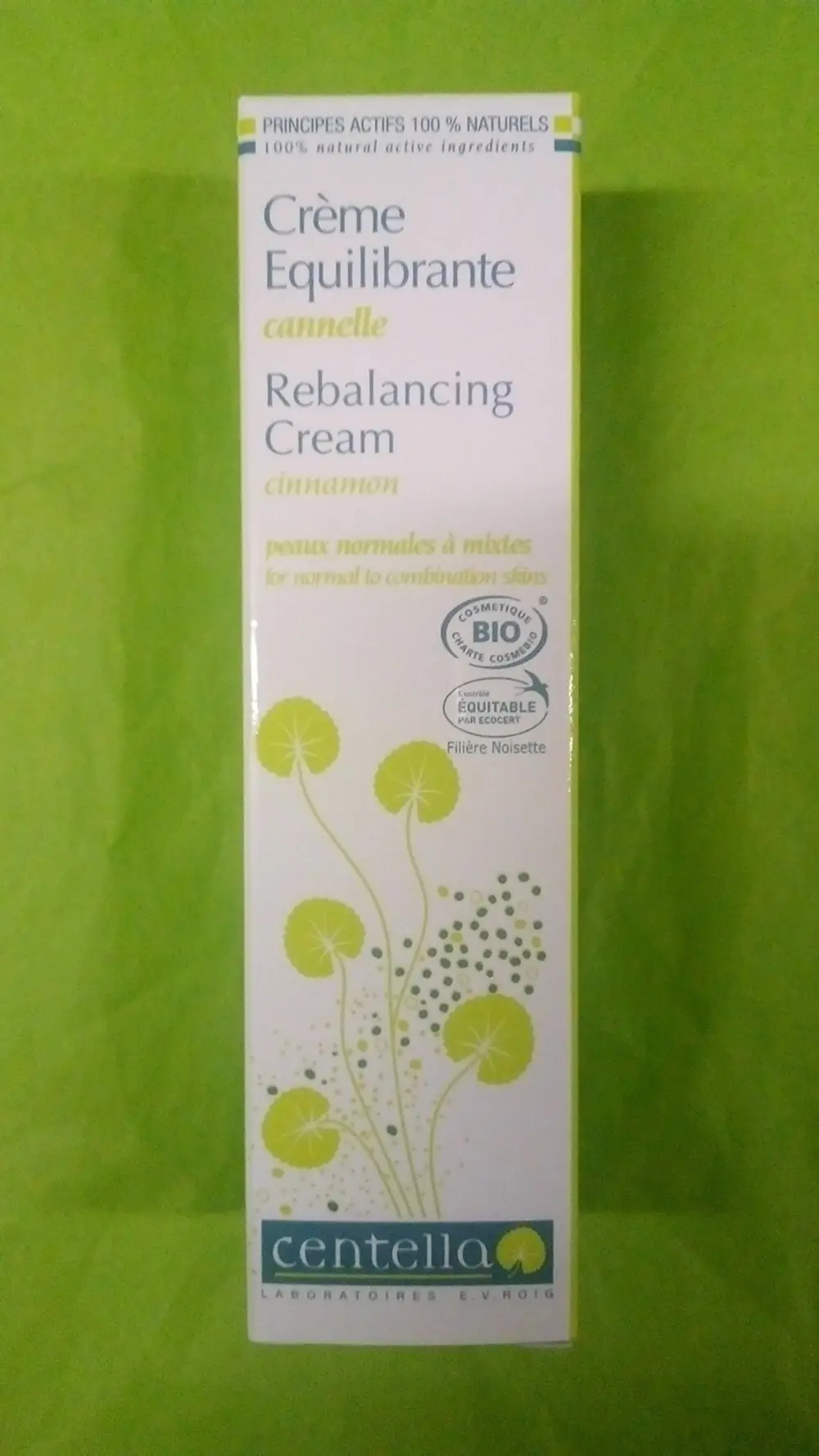 CENTELLA - Crème équilibrante cannelle bio