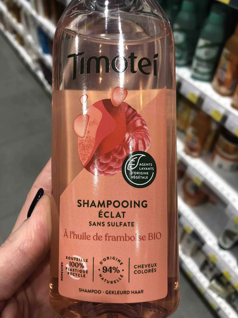 TIMOTEI - Shampooing à l'huile de framboise bio