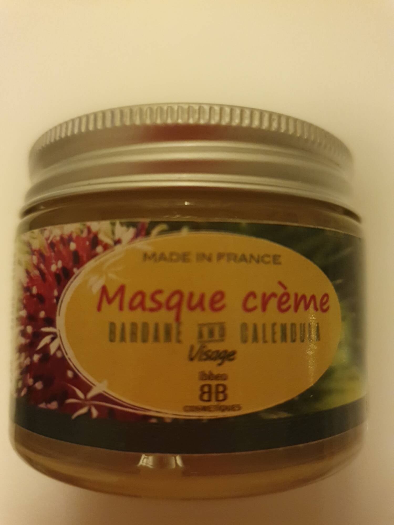 IBBEO COSMÉTIQUES - Masque crème bardane and calendula