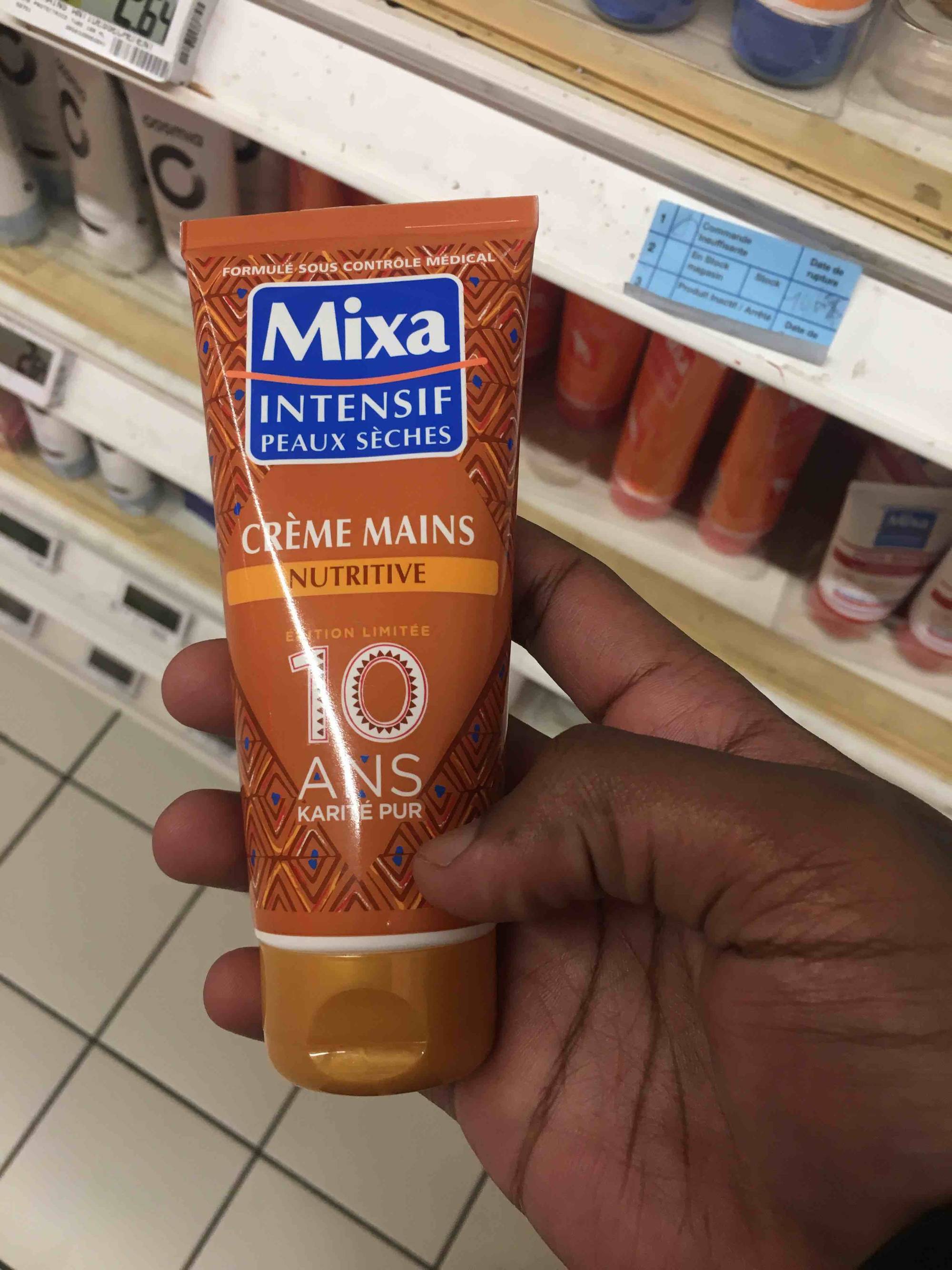 Composition MIXA Intensif peaux sèches - Crème mains nutritive