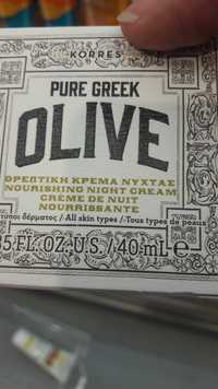 KORRES - Pure greek olive - Crème de nuit nourrissante