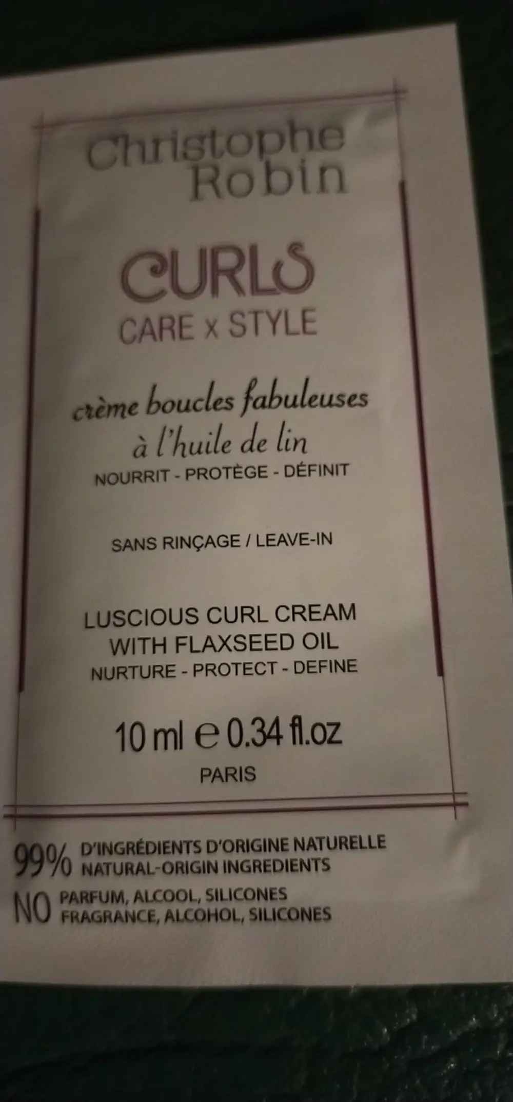 CHRISTOPHE ROBIN - Crème boucles fabuleuses à l'huile de lin