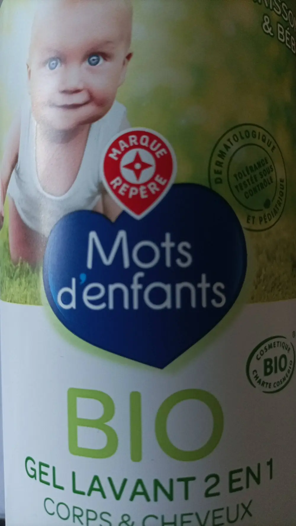 MARQUE REPÈRE - Mots d'enfants - Gel lavant 2 en 1 bio