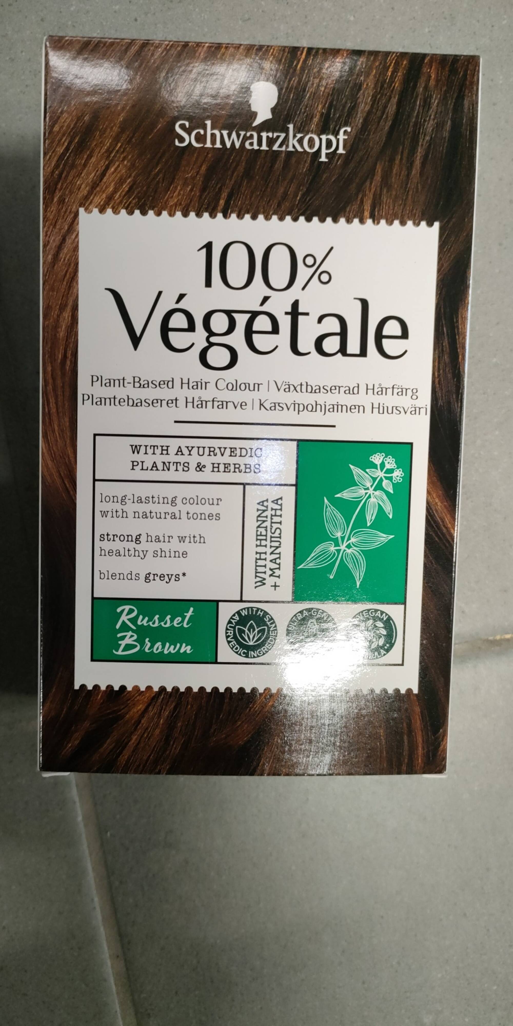 SCHWARZKOPF - Plant-based hair colour 100% végétale Russet brown