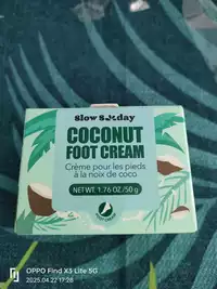 SLOW SUNDAY - Crème pour les pieds à la noix de coco