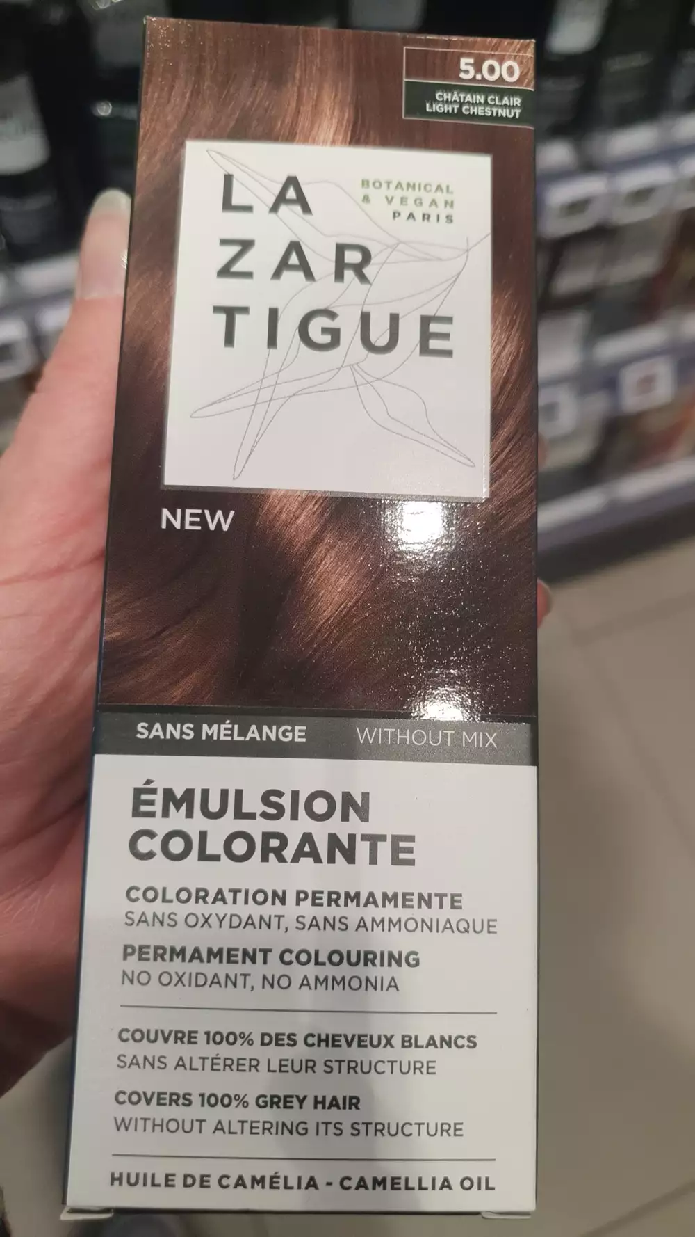 LAZARTIGUE - Emulsion colorante 5.00 châtain clair sans mélange