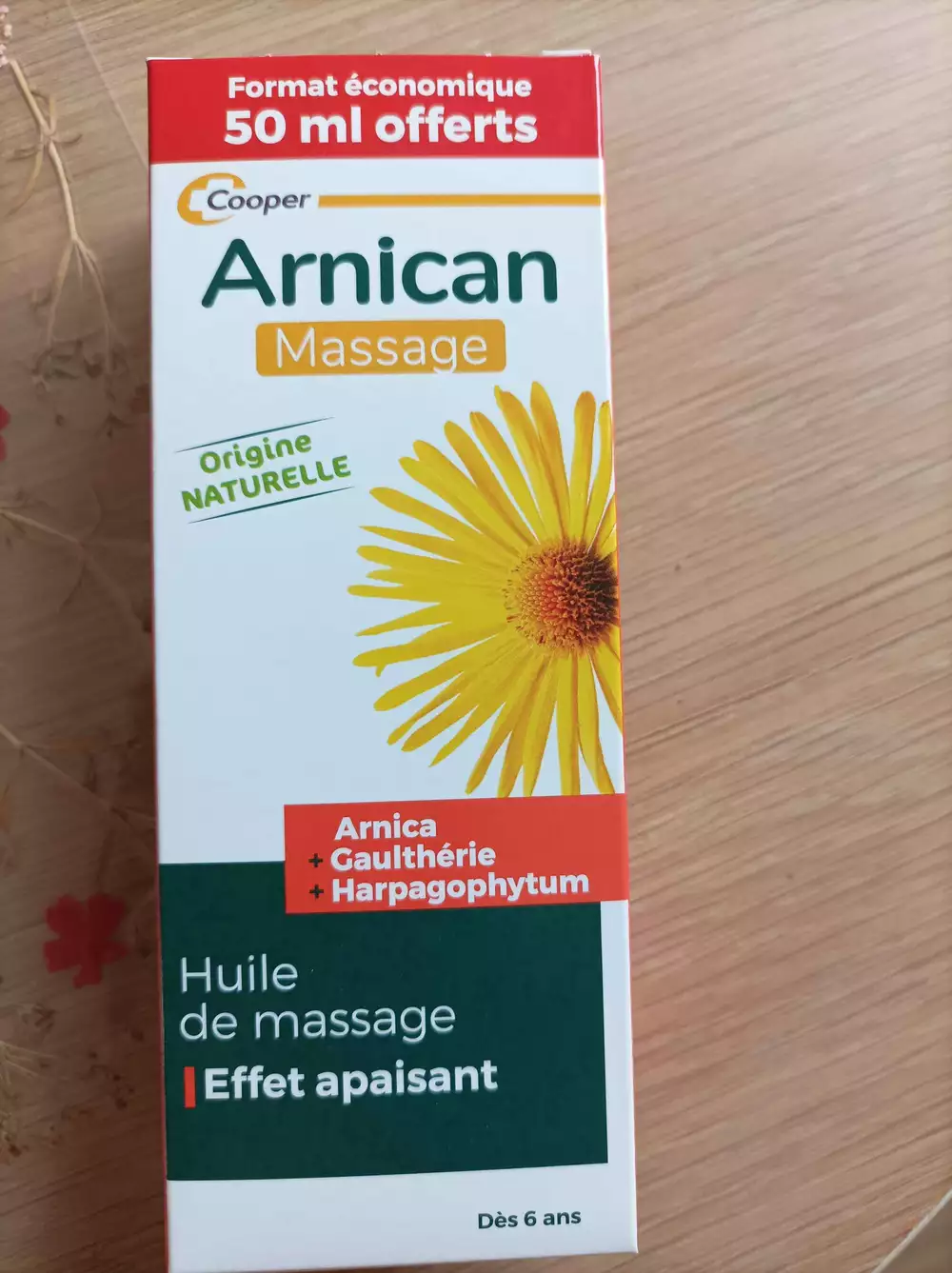 COOPER - Arnican massage - Huile de massage effet apaisant