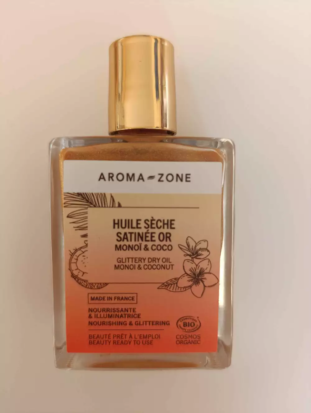 AROMA-ZONE - Huile sèche satinée or