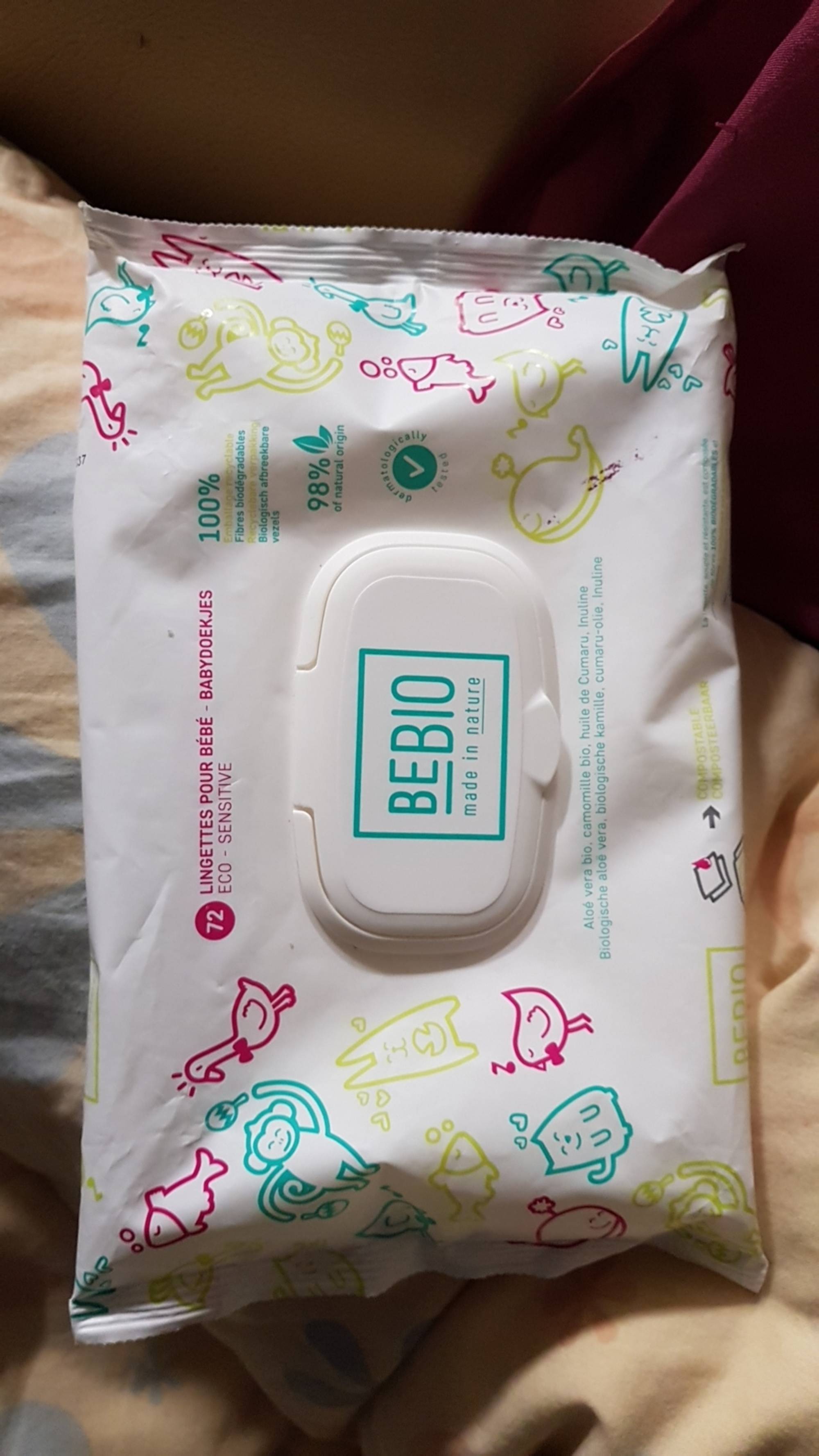 BEBIO - Eco sensitive - Lingettes pour bébé