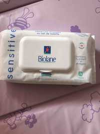 BIOLANE - Sensitive - Lingettes épaisses au lait de toilette