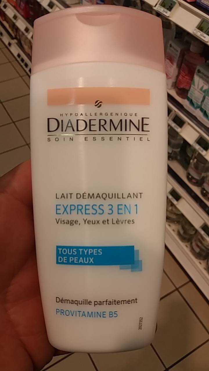 Diadermine - Lait Démaquillant Visage, Yeux et Lèvres - Hydratant