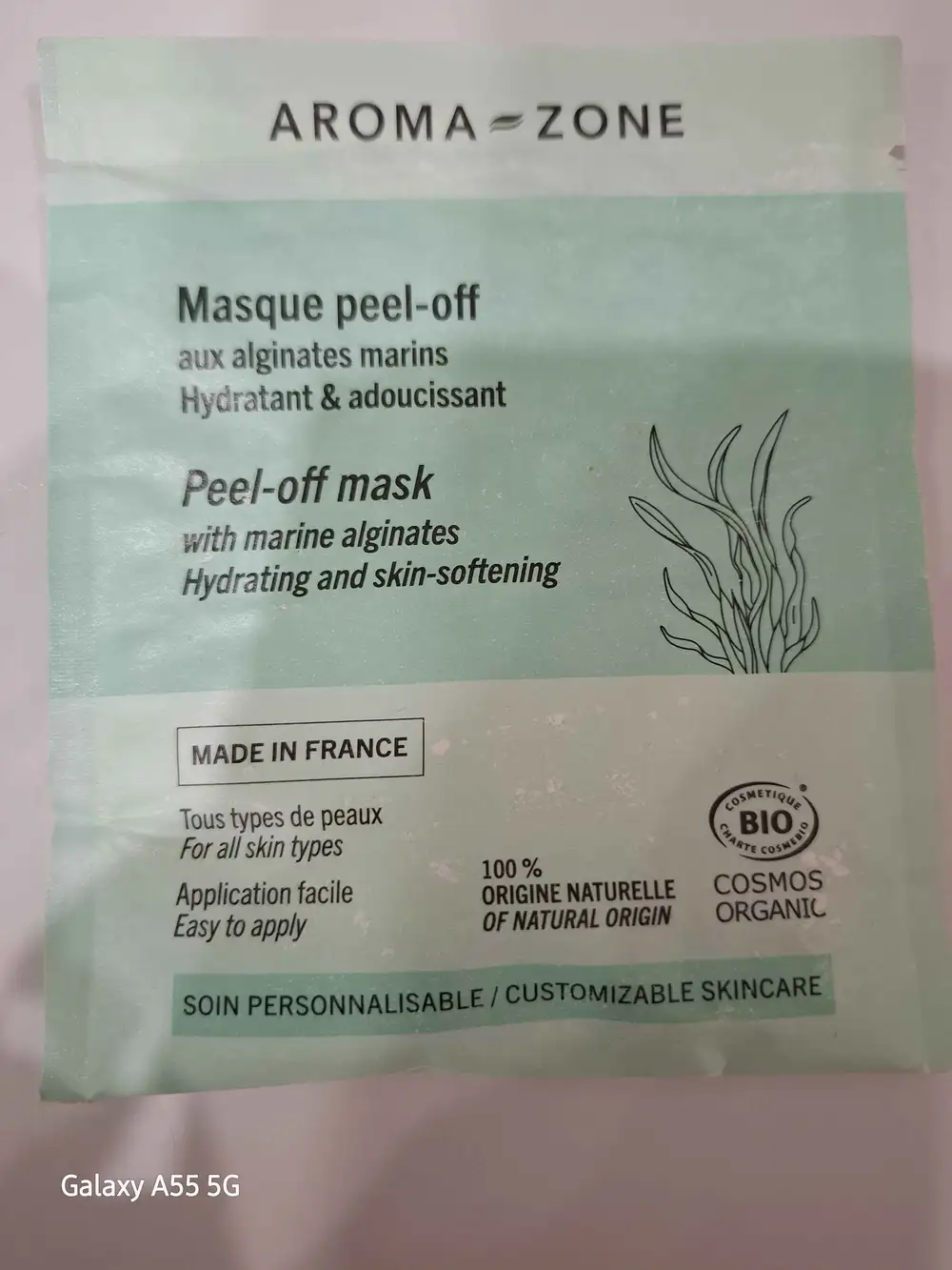 AROMA-ZONE - Masque peel-off aux alginates marins