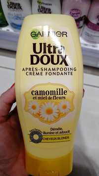 GARNIER - Ultra doux - Après-shampooing crème fondante camomille et miel de fleurs
