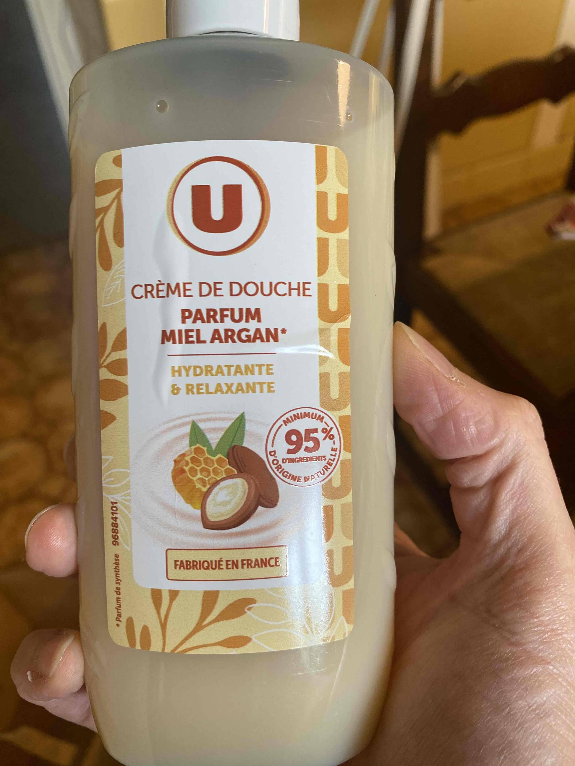 U - Crème de douche parfum miel argan