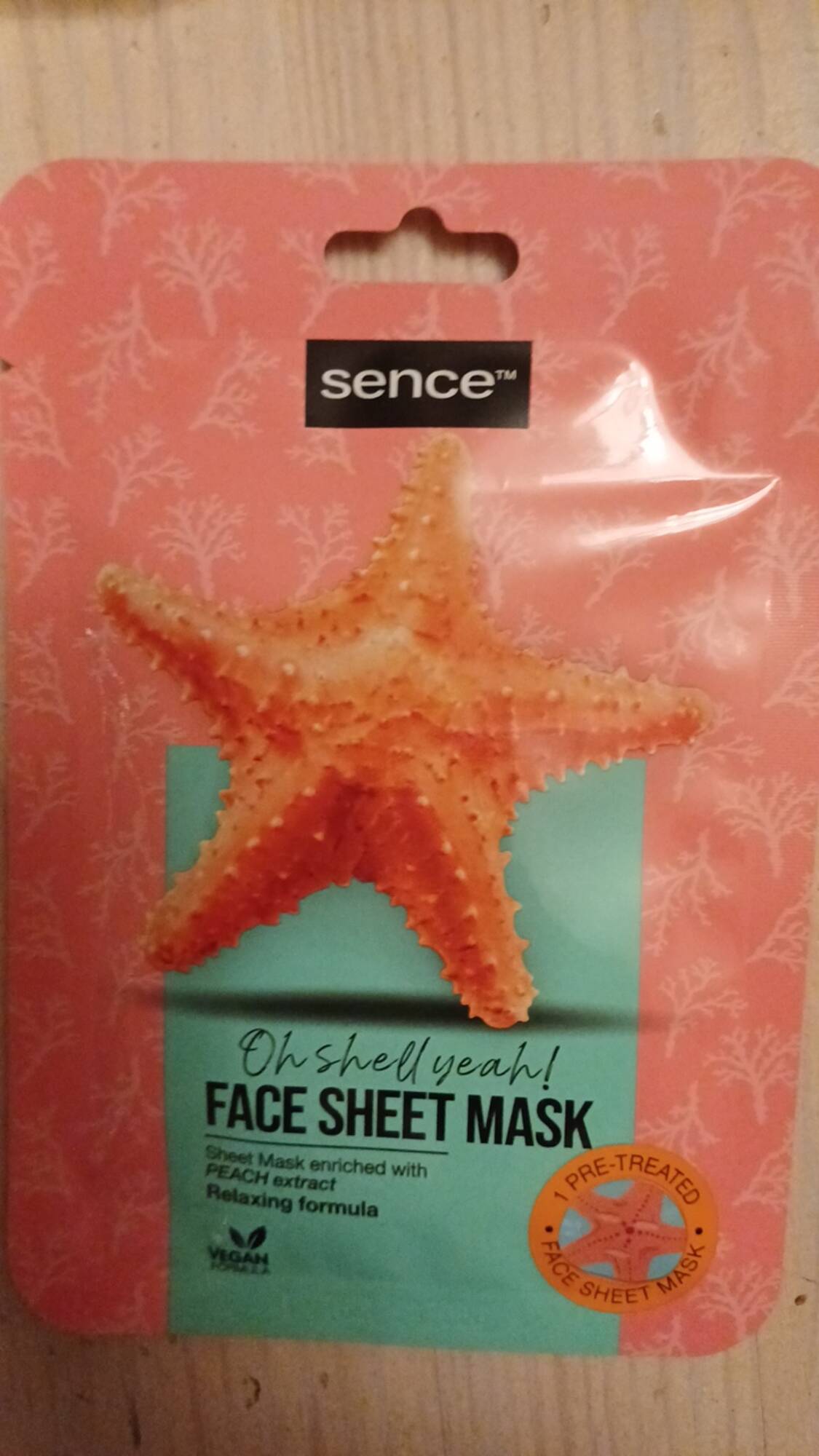 SENCE - Oh shell yeah ! - Face sheet mask