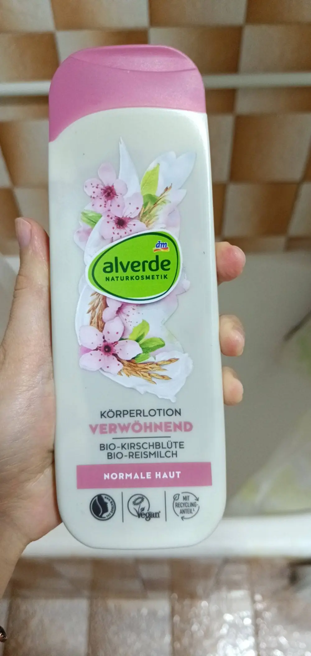 ALVERDE - Bio-kirschblüte bio-reismilch - Körperlotion verwöhnend 