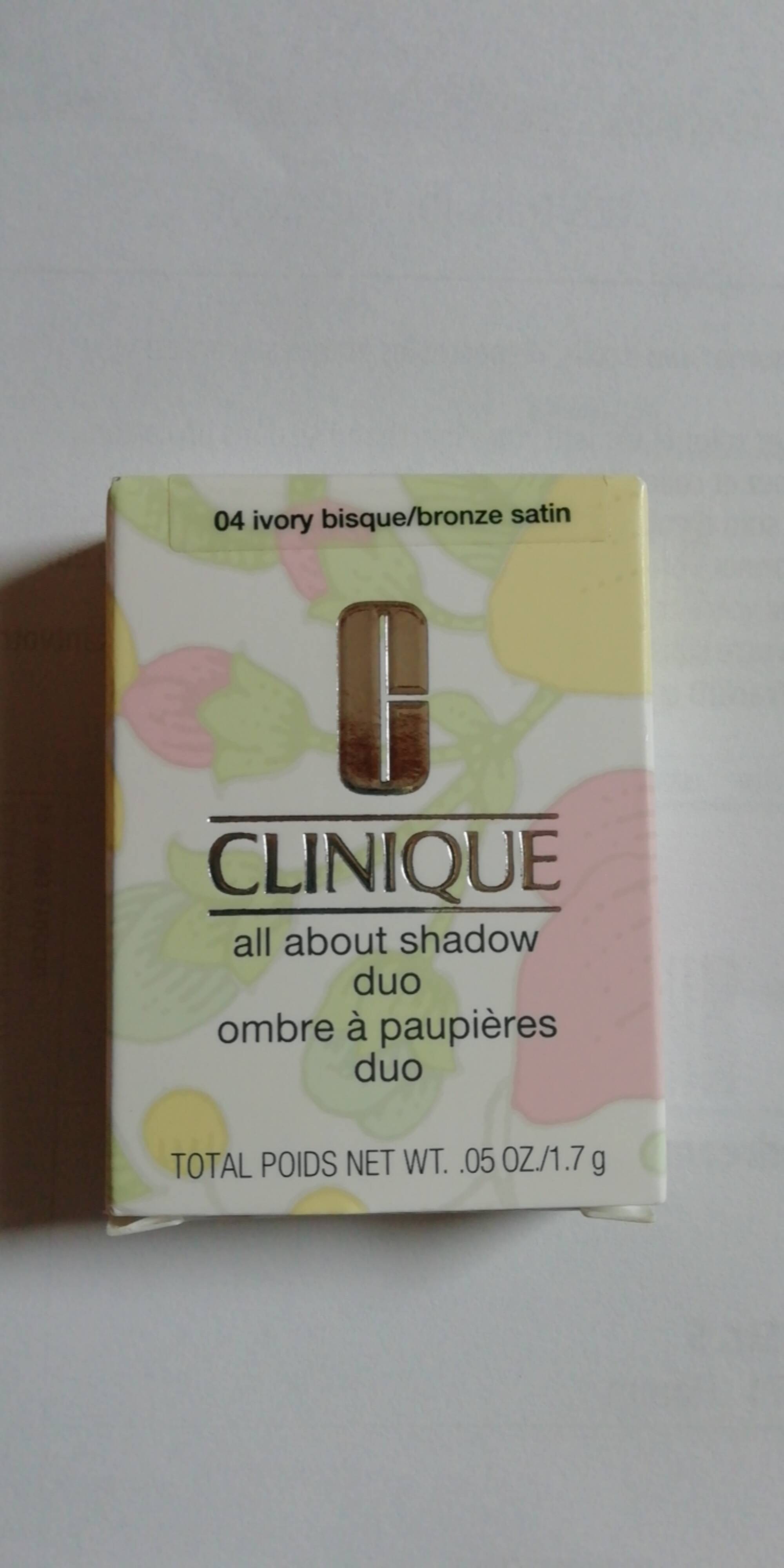 CLINIQUE - Ombre à paupières duo 04 bronze satin