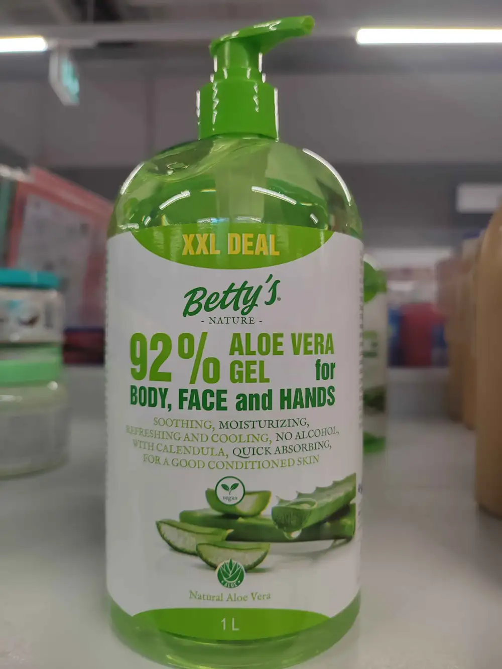 BETTY'S NATURE - 92% Aloe vera gel for body, face and hands