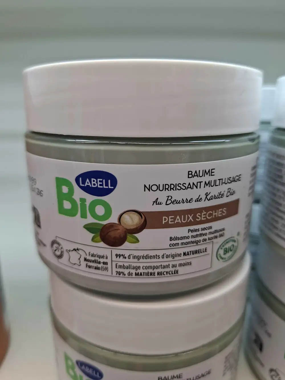 LABELL - Peaux sèches - Baume nourrissant au beurre de karité bio