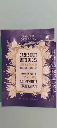 PANIER DES SENS - Crème nuit anti-rides