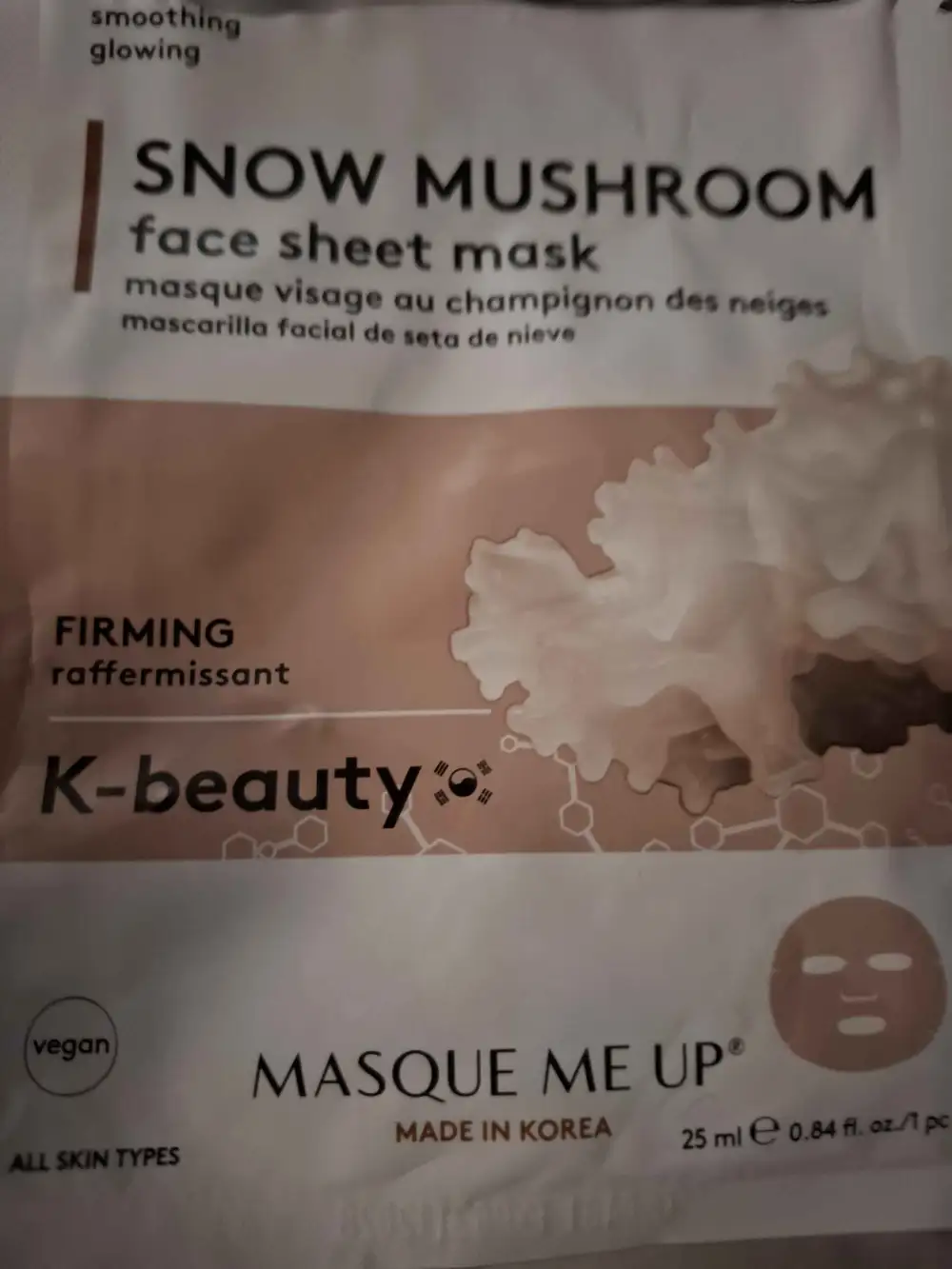 MASQUE ME UP - Show mushroom - Masque visage au champignon des neiges