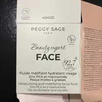 PEGGY SAGE - Beauty expert - Fluide matifiant hydratant visage