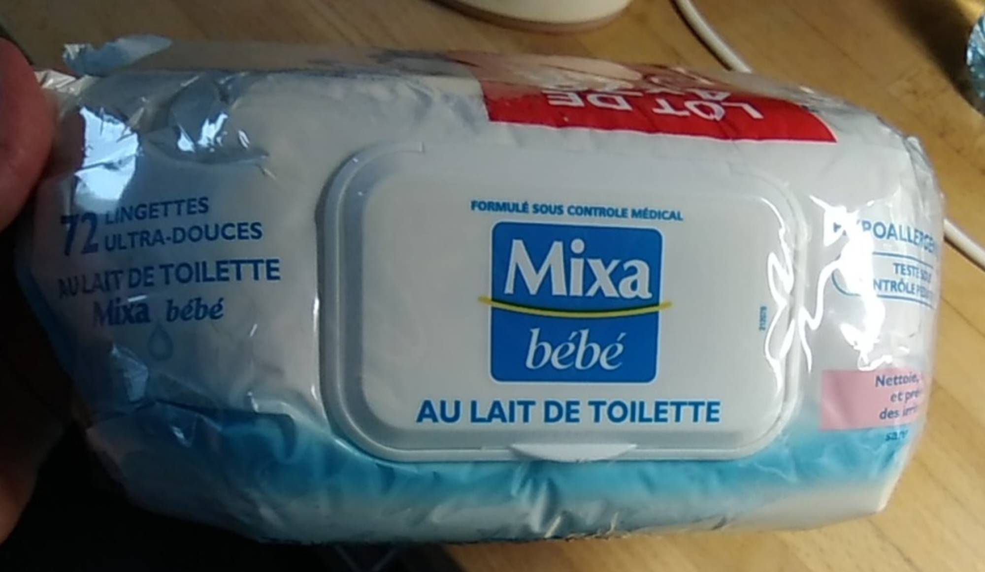 MIXA - Bébé au lait de toilette - Lingettes ultra-douces