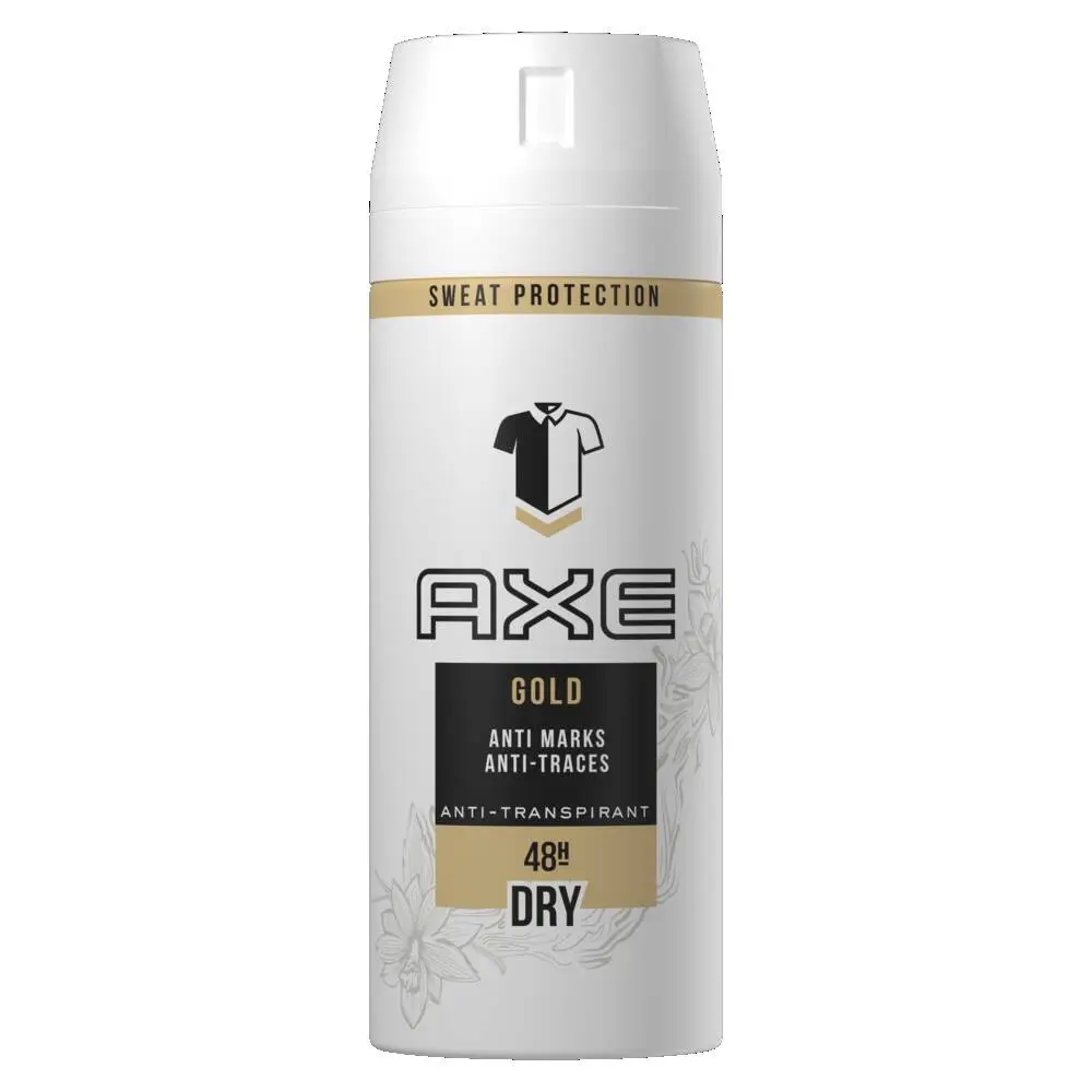 AXE - Axe Gold Déodorant Homme Spray Antibactérien Dry Anti-Traces Protection 48H 150ml