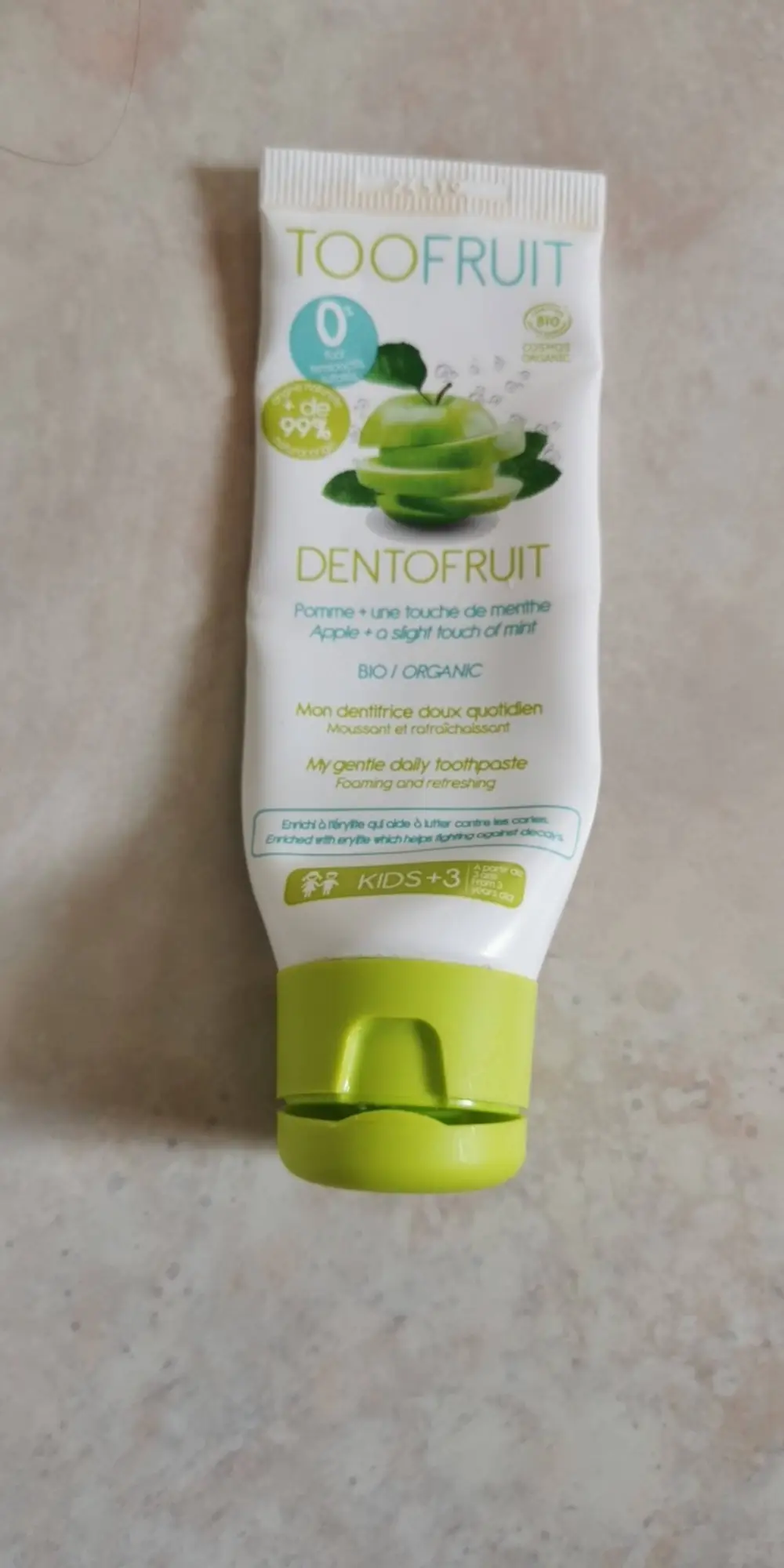 TOOFRUIT - Dentofruit kids+3 - Mon dentifrice doux quotidien