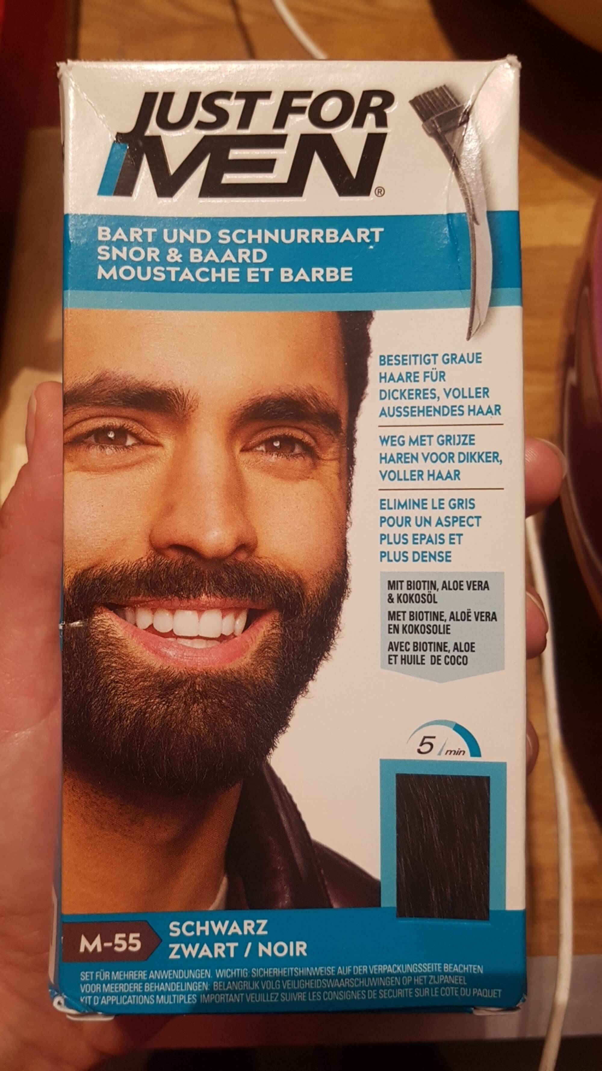 JUST FOR MEN - Coloration moustache et barbe M-55 noir
