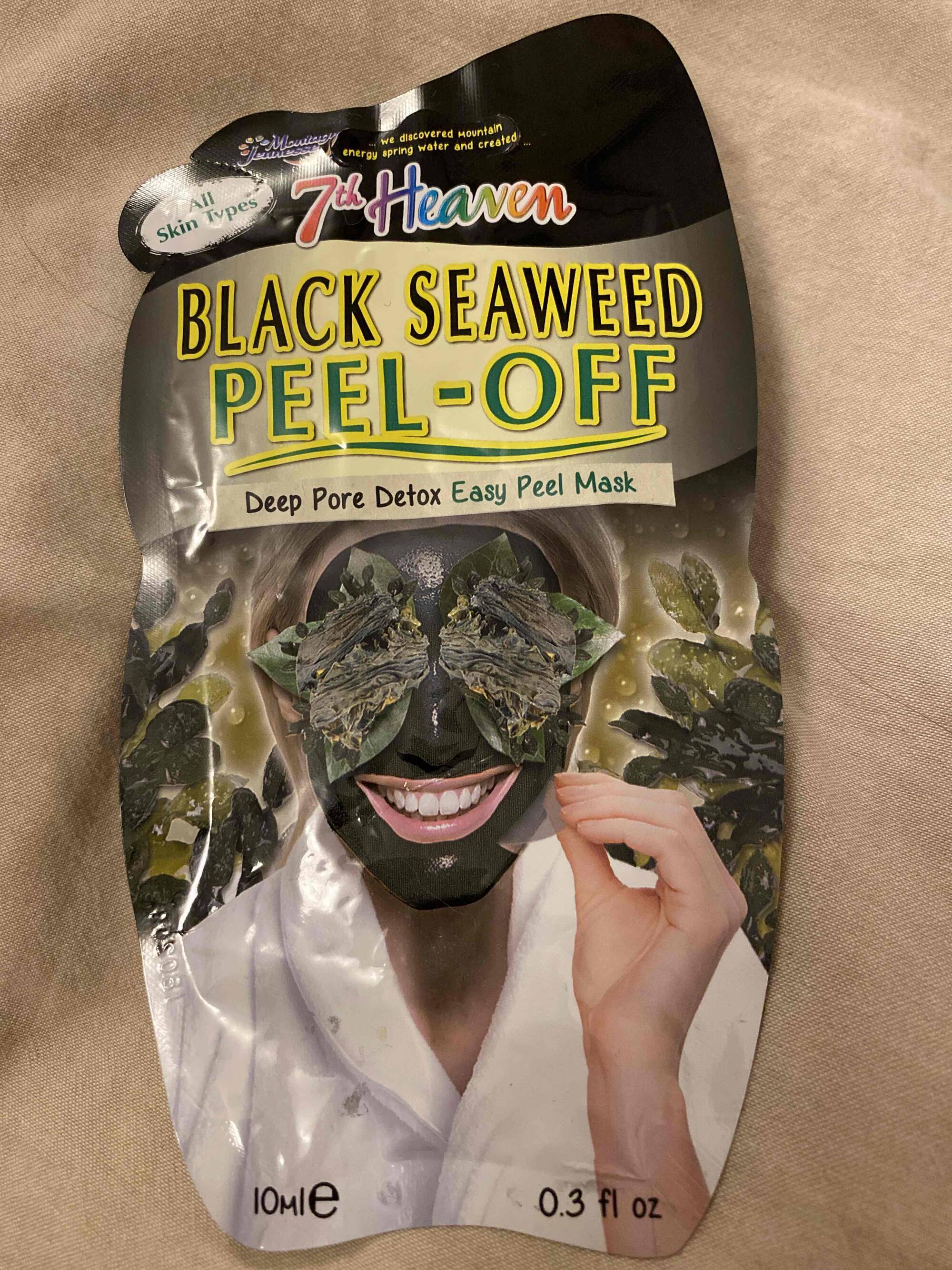 7TH HEAVEN - Black seaweed peel-off - Easy peel mask