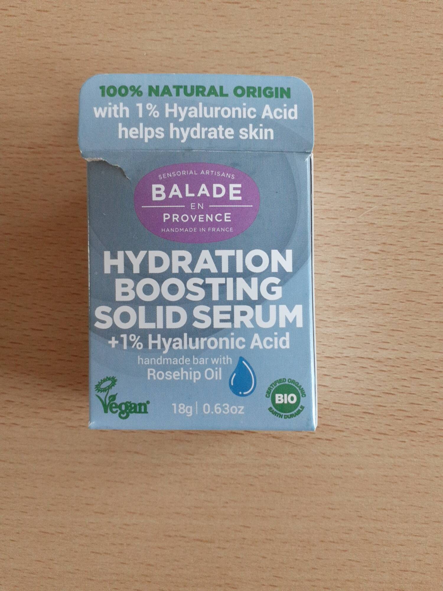 BALADE EN PROVENCE - Hydration boosting solid sérum + 1% hyaluronic acid