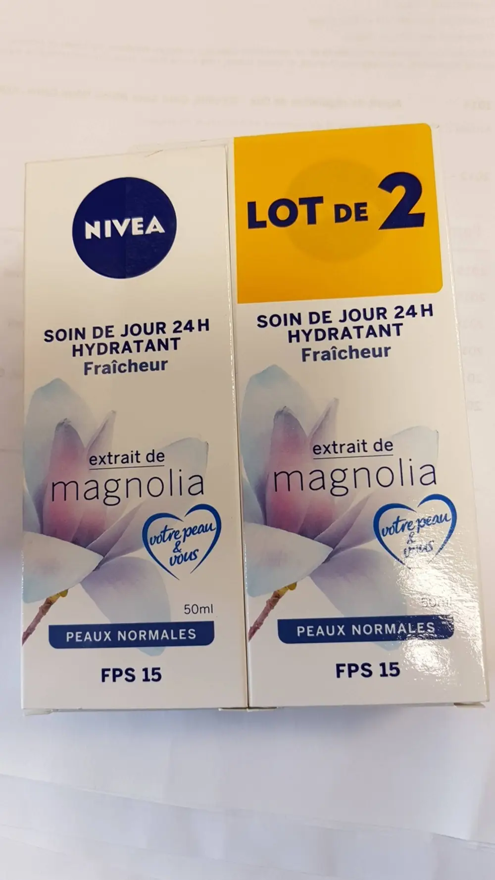 NIVEA - Magnolia - Soin jour 24h hydratant fraîcheur fps 15