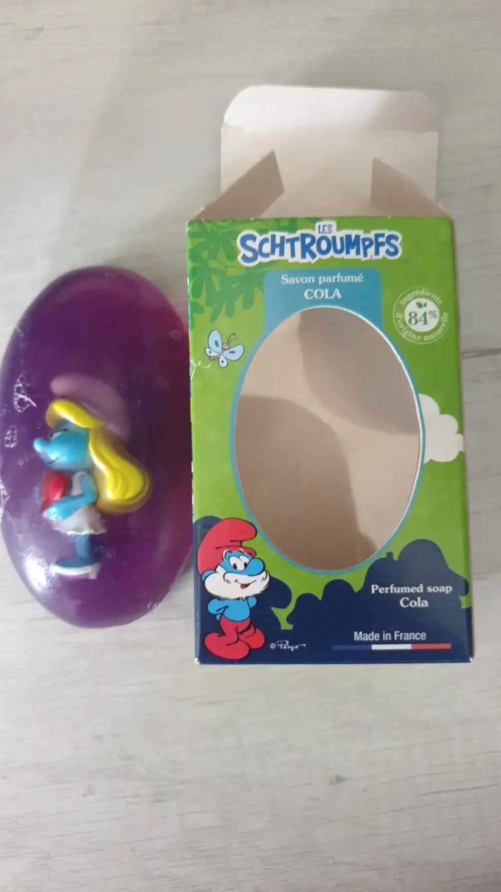 LES SCHTROUMPFS - Savon parfumé cola